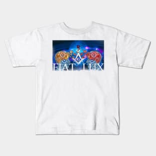 Fiat Lux in the exchange of ideas Light is created. Kids T-Shirt